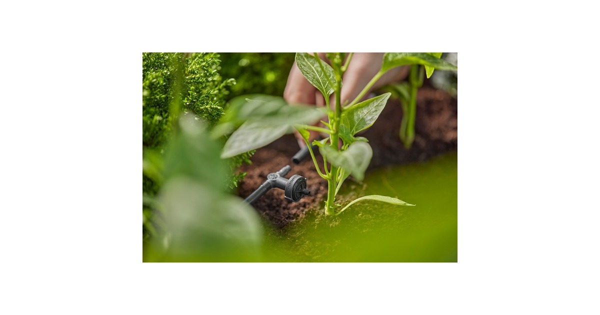 GARDENA Micro-Drip-System Reihentropfer 2 l/h, druckkompensierend(dunkelgrau, 10 Stück, Modell 2023)