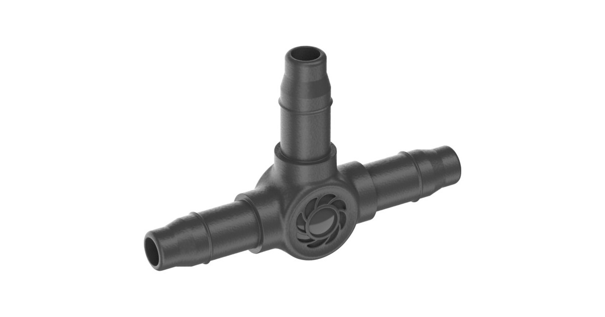 GARDENA Micro-Drip-System T-Stück 4,6mm (3/16"), Verbindung(dunkelgrau, 10 Stück, Modell 2023)