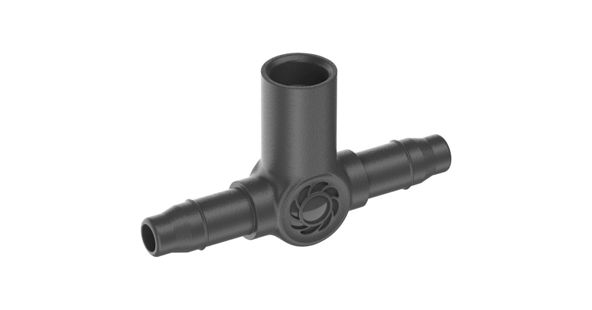 GARDENA Micro-Drip-System T-Stück für Sprühdüsen/Endtropfer, 4,6mm (3/16"), Verbindung(dunkelgrau, 5 Stück, Modell 2023)
