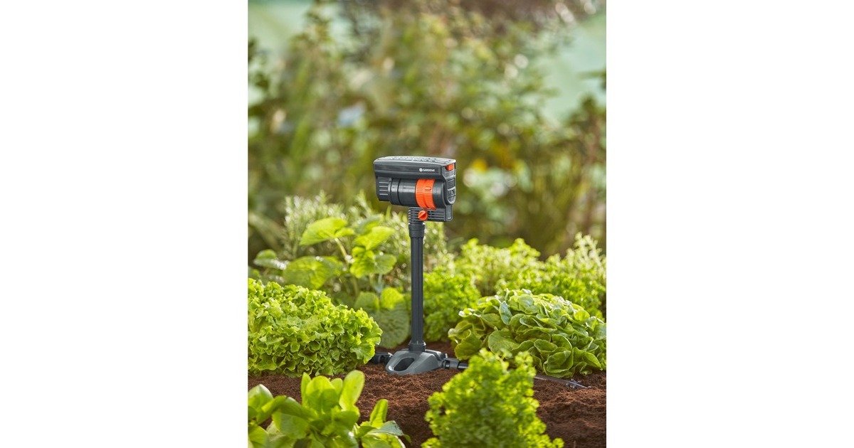 GARDENA Micro-Drip-System Verlängerungsrohr für Viereckregner OS 90(dunkelgrau, 2 Stück, 20cm, Modell 2023)