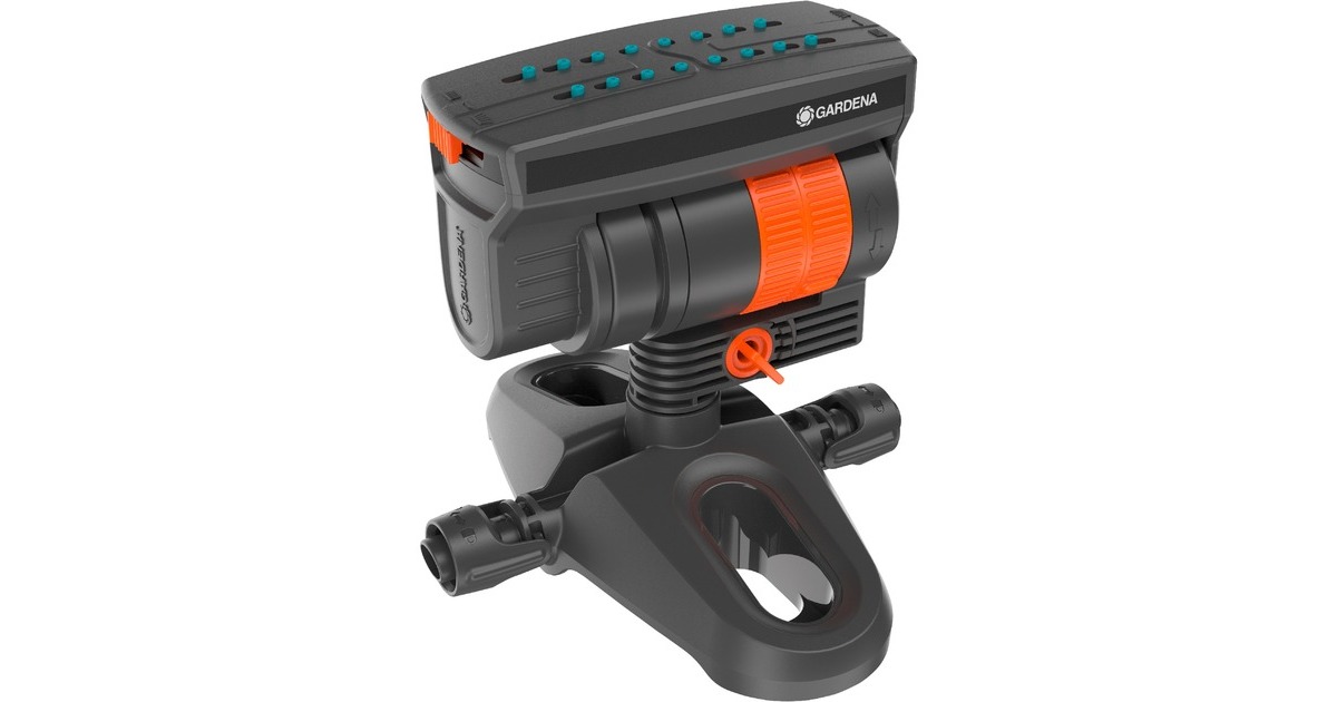 GARDENA Micro-Drip-System Viereckregner OS 90(dunkelgrau/orange, Modell 2023)