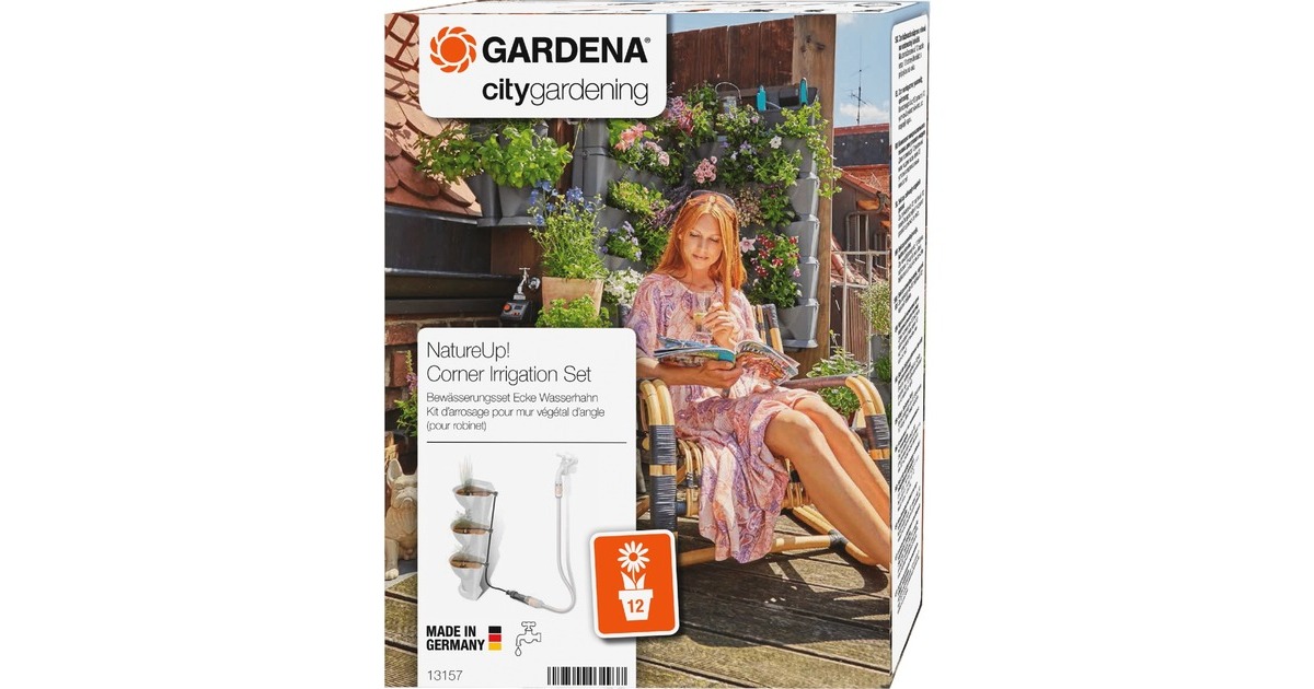 GARDENA NatureUp! Bewässerungsset Ecke, Tropfsystem(zum Anschluss an den Wasserhahn)