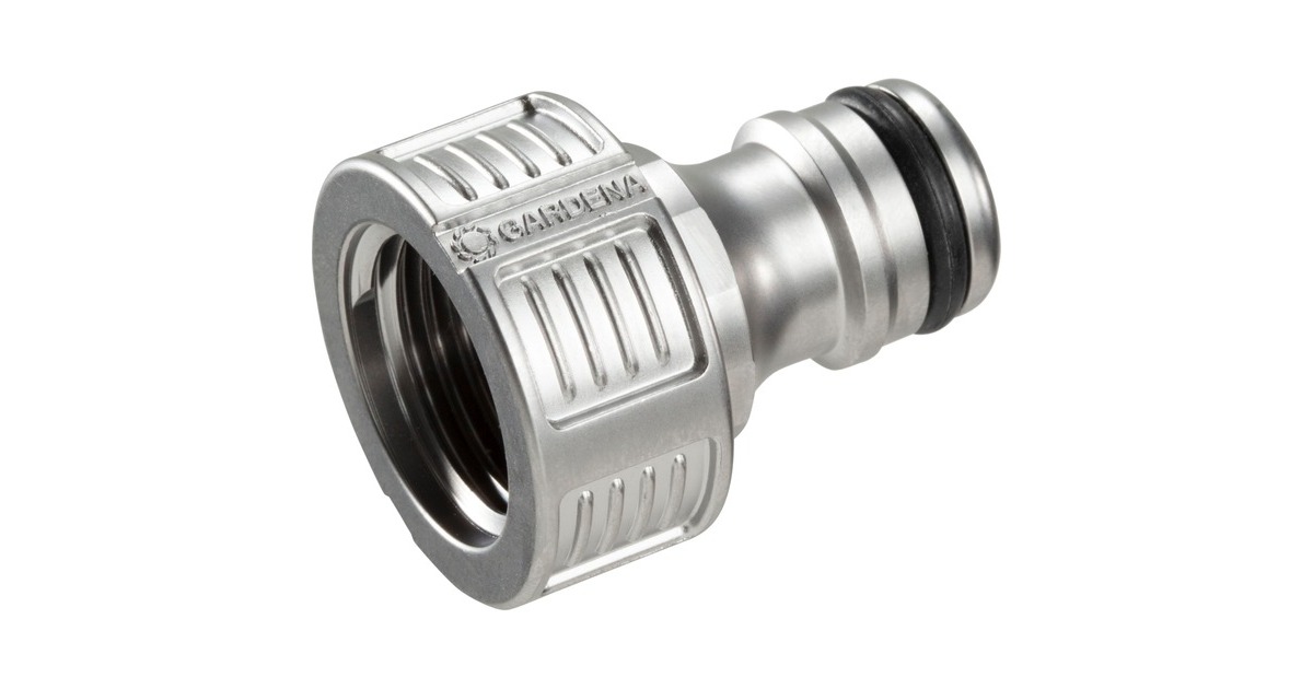 GARDENA Premium Hahnverbinder 21mm (G 1/2"), Hahnstück(silber)