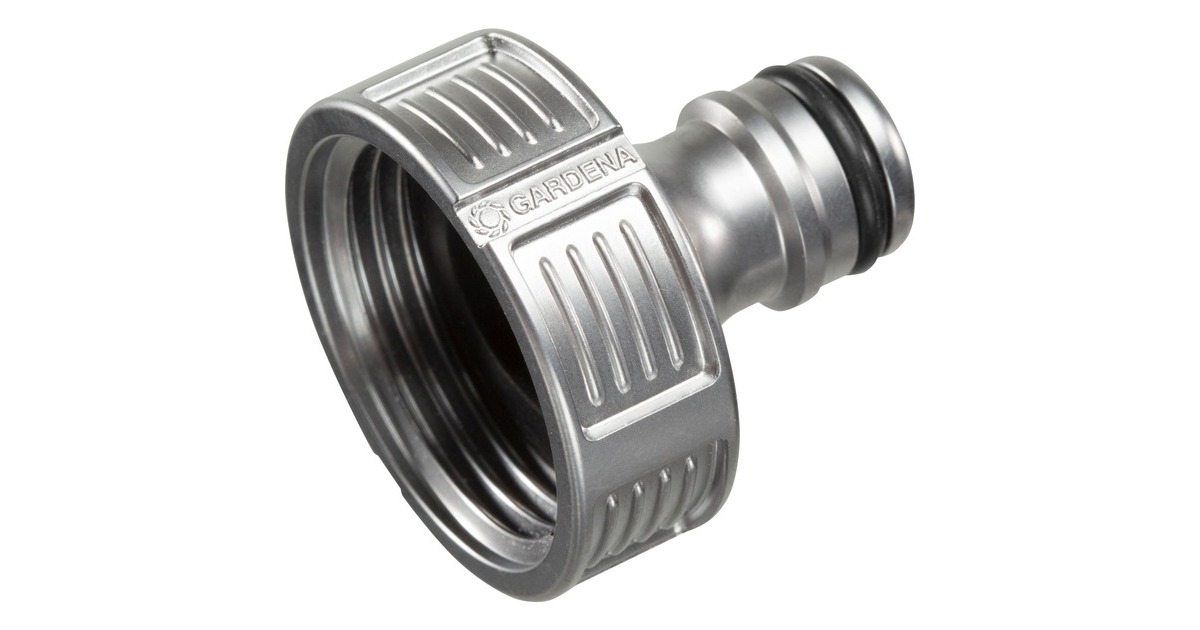 GARDENA Premium Hahnverbinder 33,3mm (G 1"), Hahnstück(silber, 33,3mm (G 1"))