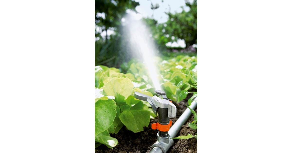 GARDENA Premium Impuls-, Kreis- und Sektorenregnerkopf, 21mm(schwarz/silber)