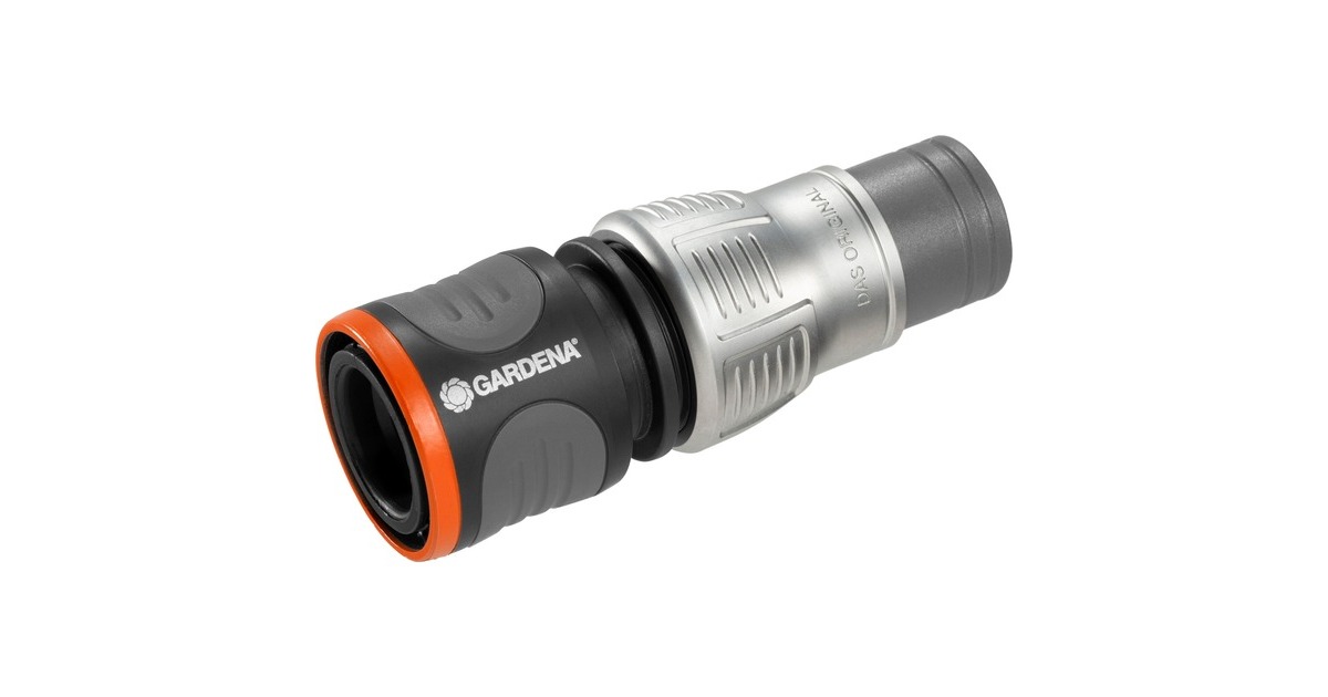 GARDENA Premium Schlauchverbinder 13mm (1/2") - 15mm (5/8"), Schlauchstück(grau/silber)