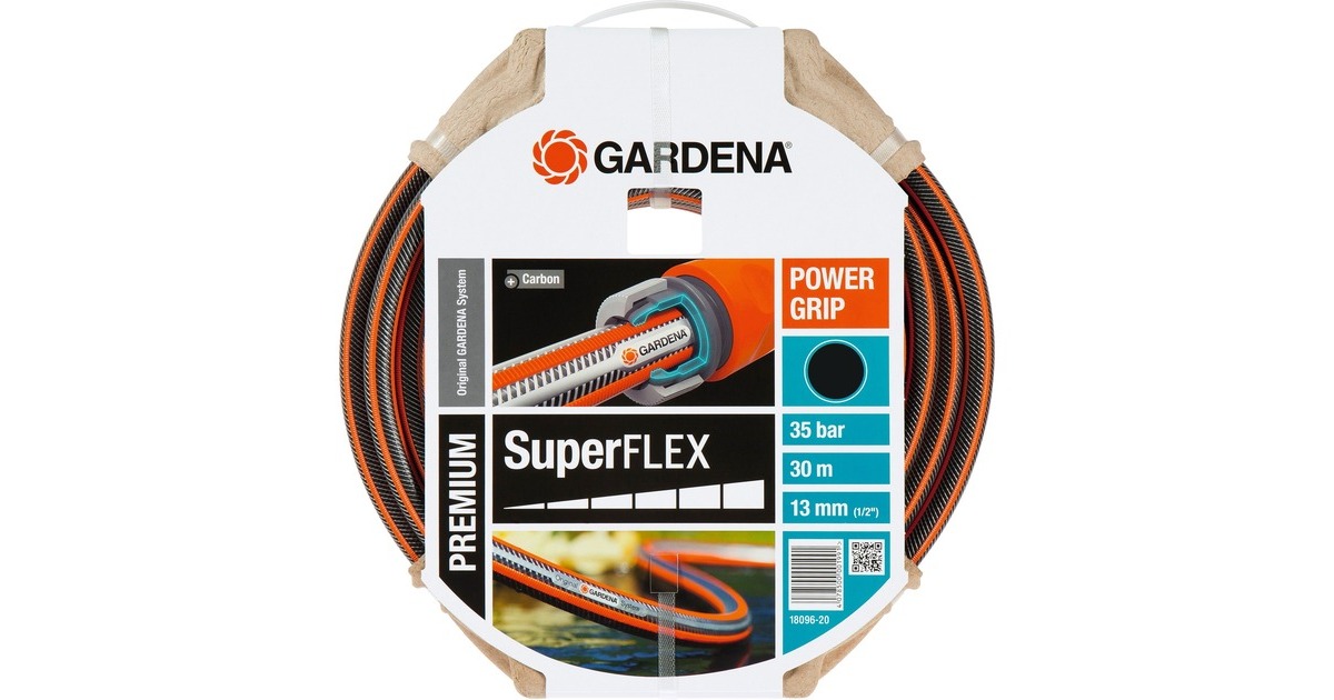 GARDENA Premium SuperFLEX Schlauch 13mm (1/2")(grau/orange, 30 Meter)