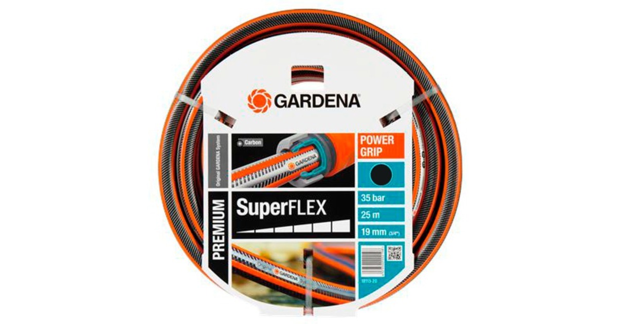 GARDENA Premium SuperFLEX Schlauch, 19mm (3/4")(grau/orange, 25 Meter)