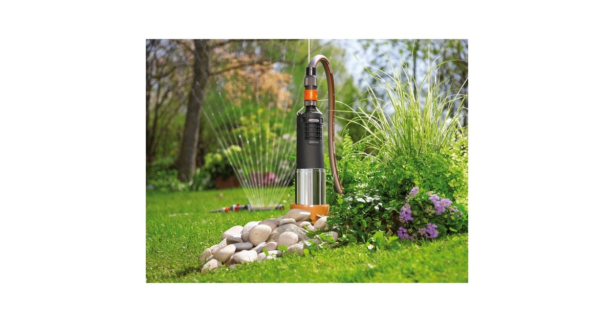 GARDENA Premium Tiefbrunnenpumpe 6000/5 inox automatic, Tauch- / Druckpumpe(edelstahl/schwarz, 950 Watt)