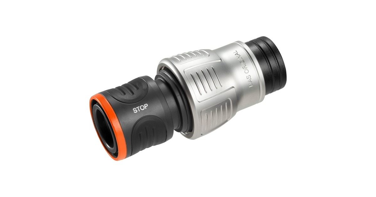 GARDENA Premium Wasserstop 19mm (3/4"), Schlauchstück(grau/silber)