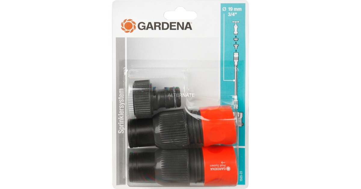 GARDENA Profi-System Anschluss-Satz, Anschlüsse(schwarz/orange, für Sprinklersysteme oder Pipeline)
