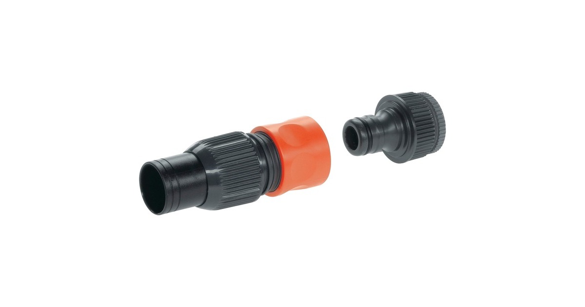 GARDENA Profi-System Pumpen-Anschlusssatz 19mm (3/4"), Schlauchstück(schwarz/orange)