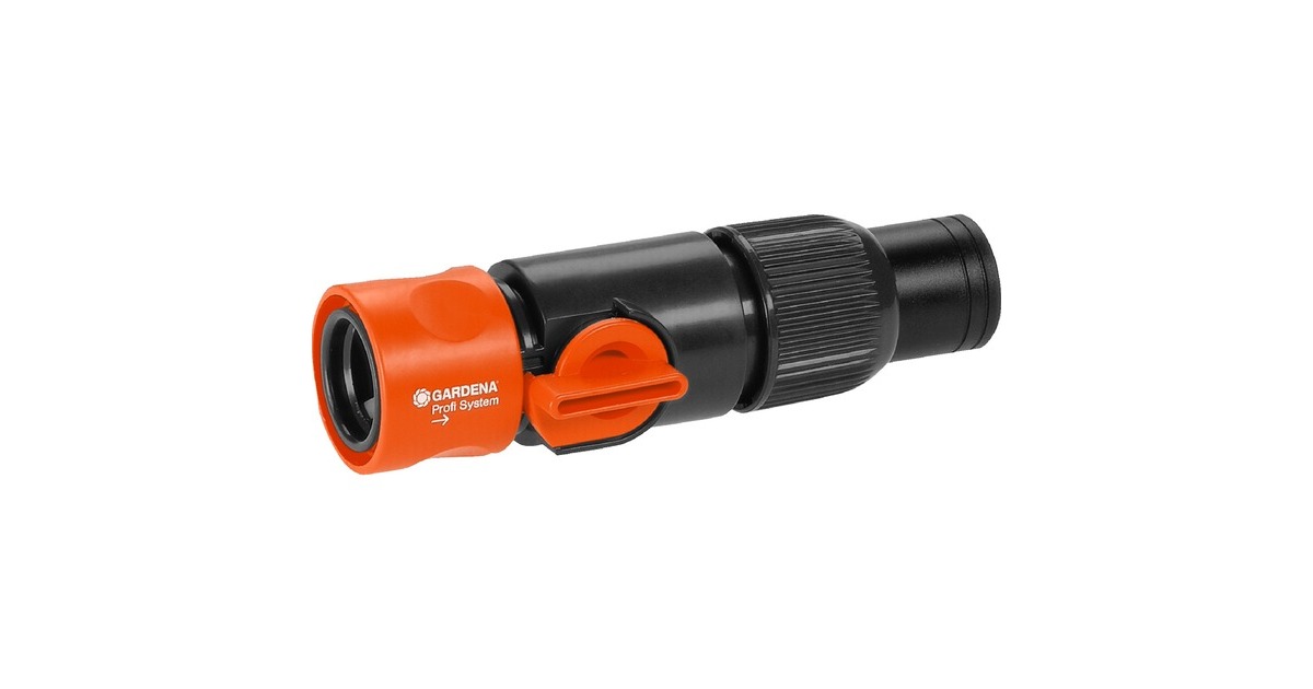GARDENA Profi-System Regulierstop 19mm (3/4"), Schlauchstück(grau/orange)