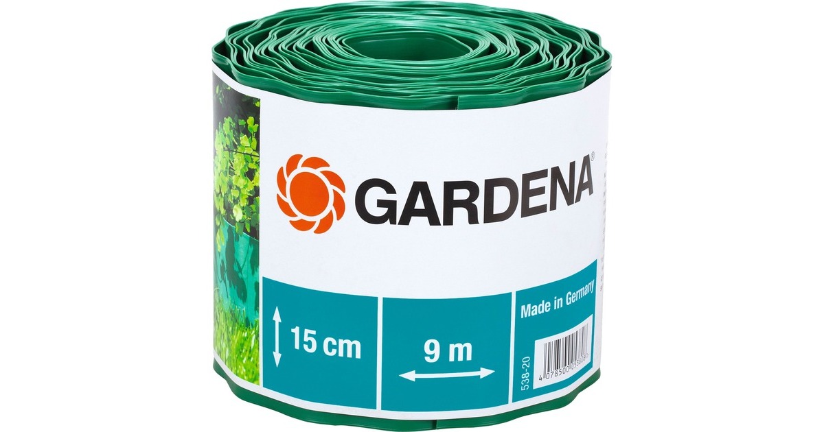 GARDENA Raseneinfassung, 15cm hoch, Begrenzung(grün)