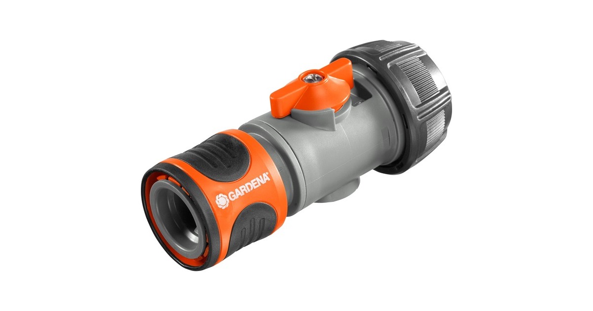 GARDENA Regulierstop 19mm (3/4"), Schlauchstück(grau/orange)