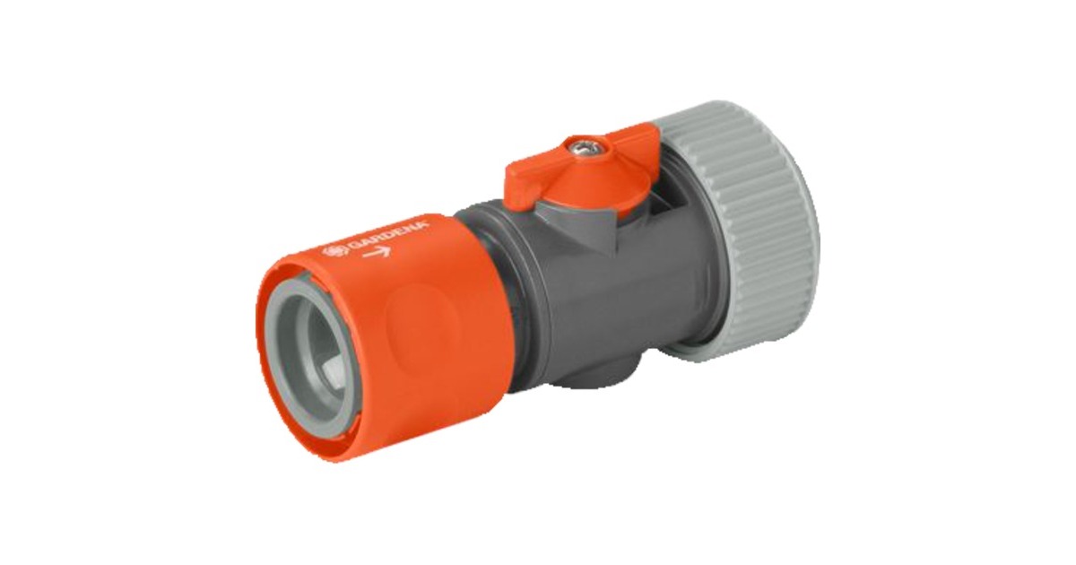 GARDENA Regulierstop 19mm (3/4"), Schlauchstück(grau/orange)