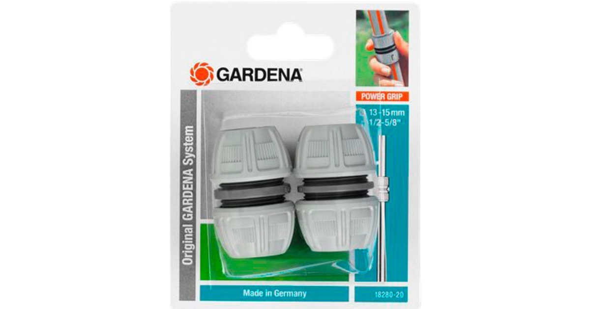 GARDENA Reparator-Satz 13mm (1/2"), 15mm (5/8"), Schlauchstück(grau, 2 Stück)