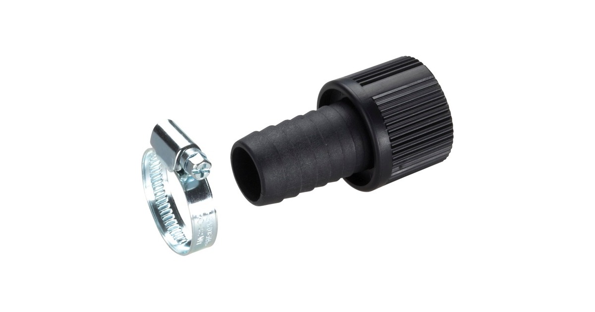 GARDENA Saugschlauch-Anschlussstück 33,3mm (G 1"), Schlauchstück(schwarz, für 25mm (1") Schläuche)