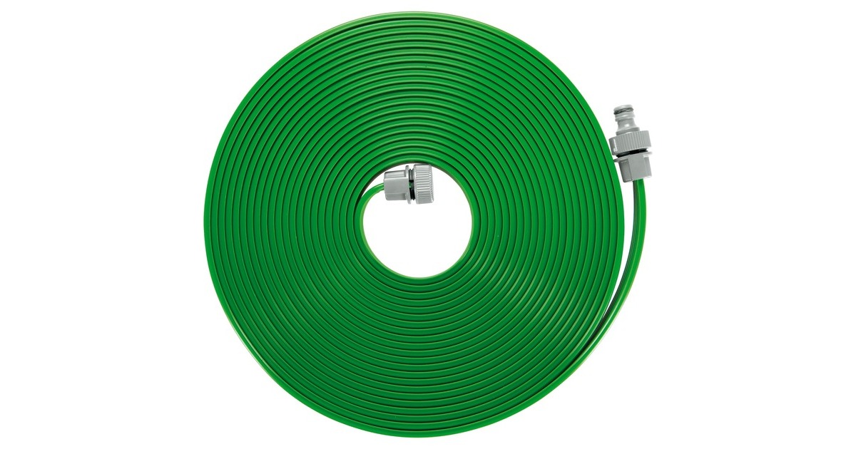 GARDENA Schlauch-Regner, mit Anschlüssen, Sprinklersystem(grün, 15 Meter)