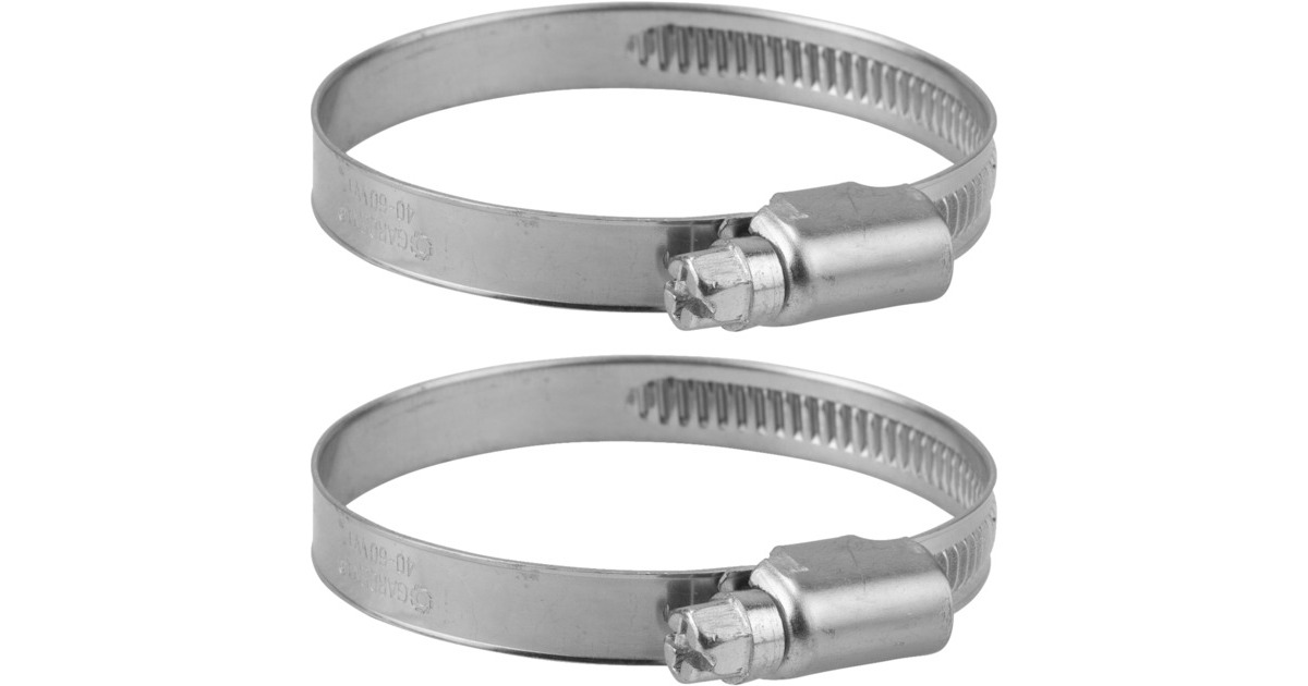 GARDENA Schlauchschellen 40 bis 60mm (1.1/2“), Schlauchstück(2 Stück)
