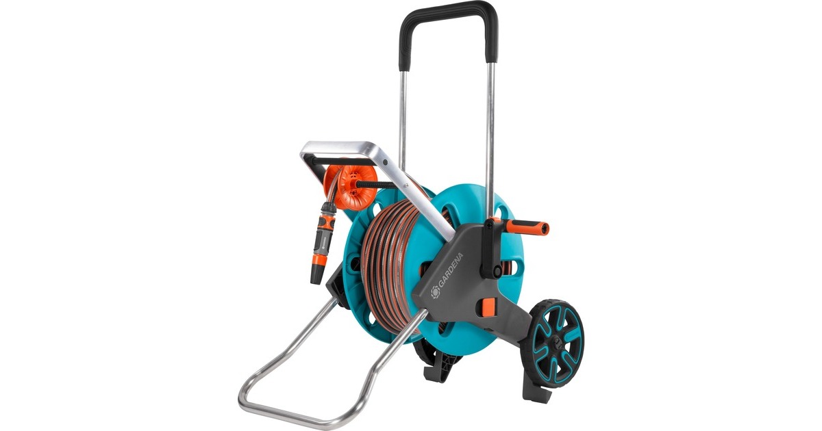 GARDENA Schlauchwagen CleverRoll M Easy Set(türkis/grau, 20 Meter, mit Anschlüssen)