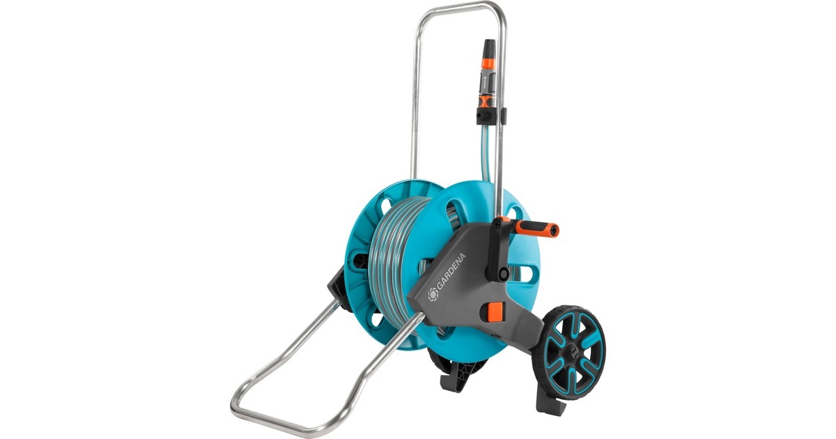 GARDENA Schlauchwagen CleverRoll M Set(türkis/grau, 20 Meter, mit Anschlüssen)