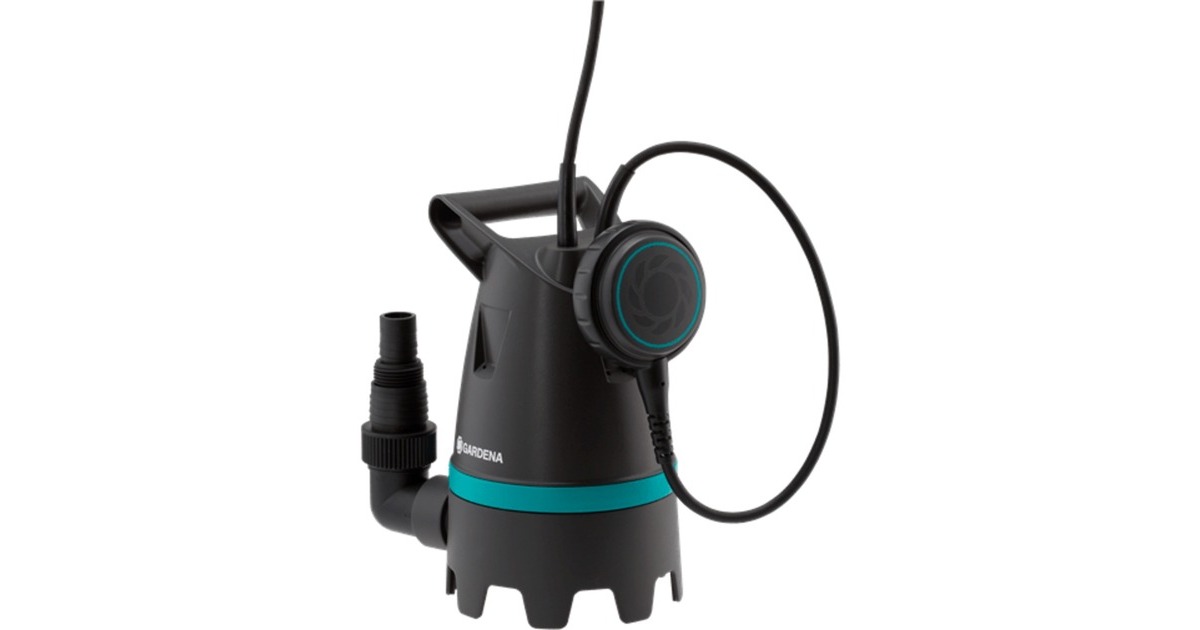 GARDENA Schmutzwasser-Tauchpumpe 10500 BASIC, Tauch- / Druckpumpe(schwarz/türkis, 400 Watt)