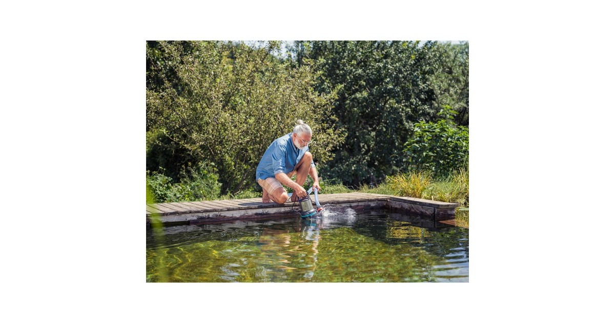 GARDENA Schmutzwasser-Tauchpumpe 20000 Aquasensor, Tauch- / Druckpumpe(schwarz/edelstahl, 750 Watt)