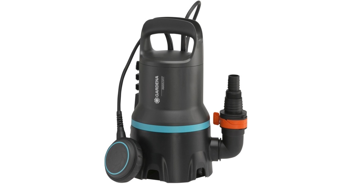 GARDENA Schmutzwasser-Tauchpumpe 9.000, Tauch- / Druckpumpe(schwarz, 300 Watt)