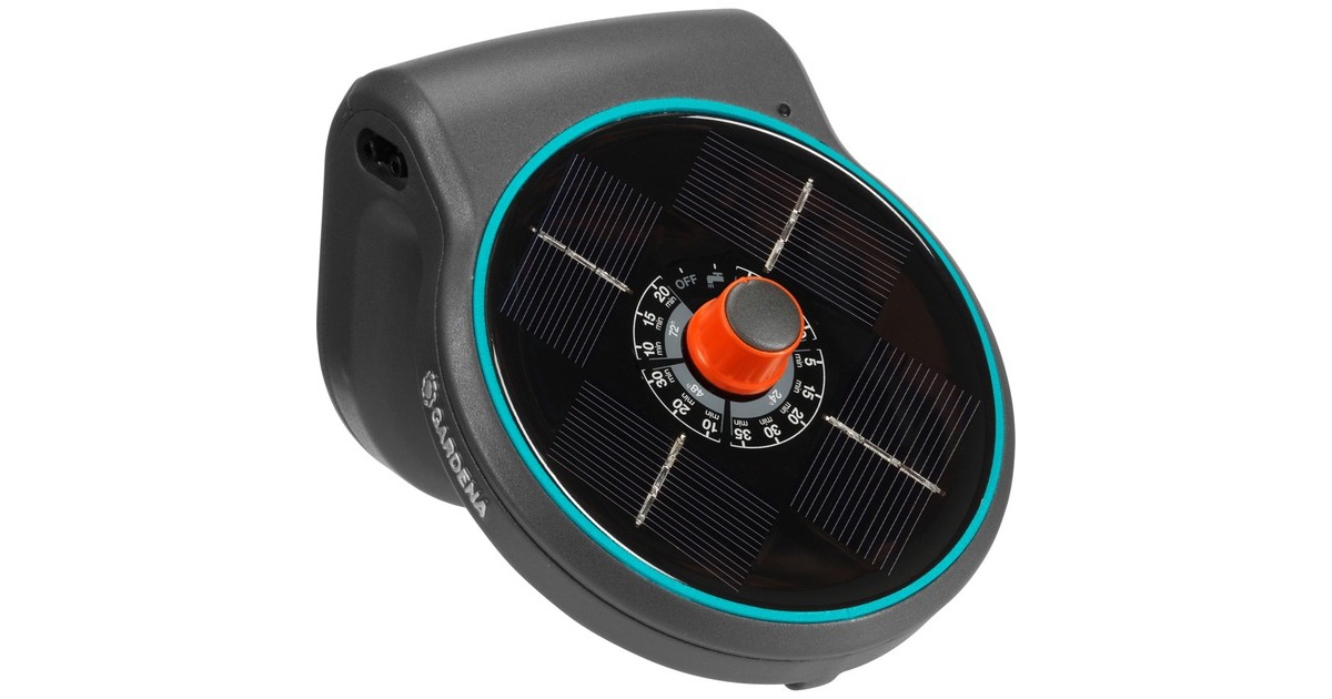 GARDENA Solar-Bewässerung AquaBloom Set, Bewässerungssteuerung(grau, für bis zu 20 Pflanzen)