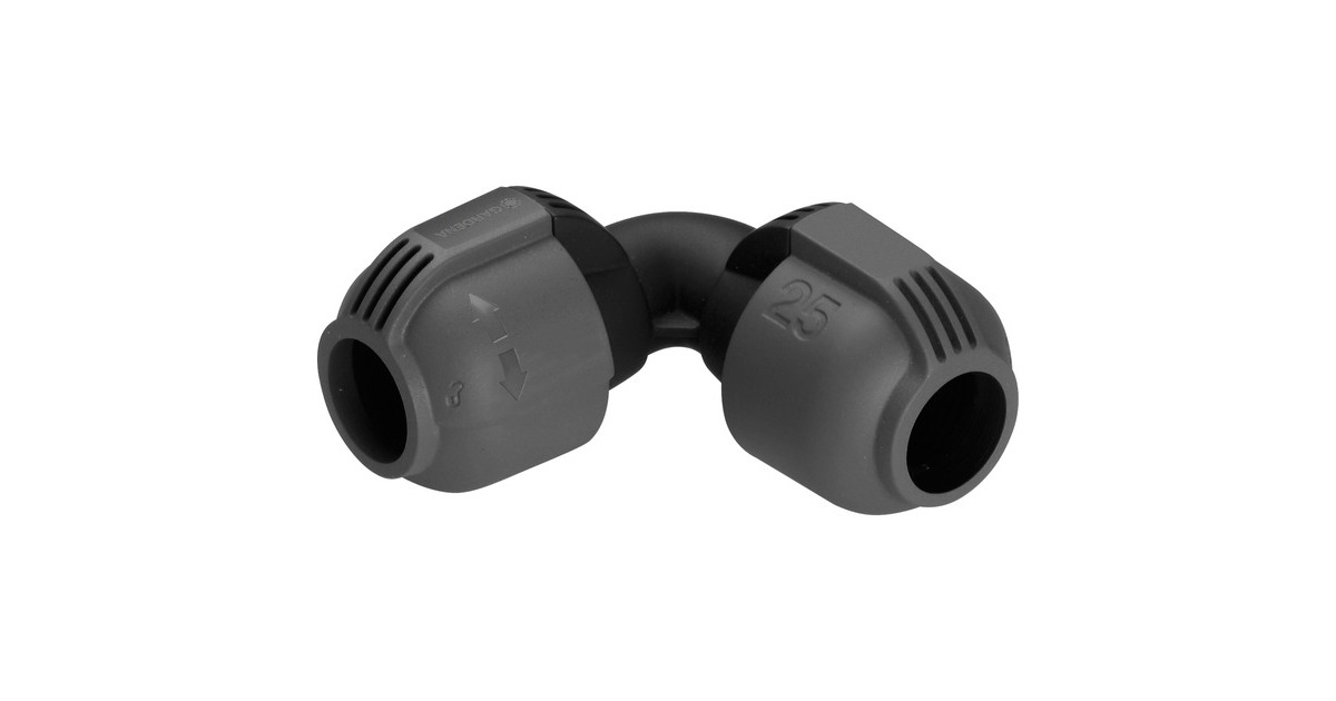 GARDENA Sprinklersystem L-Stück 25mm, Verbindung(schwarz/grau)