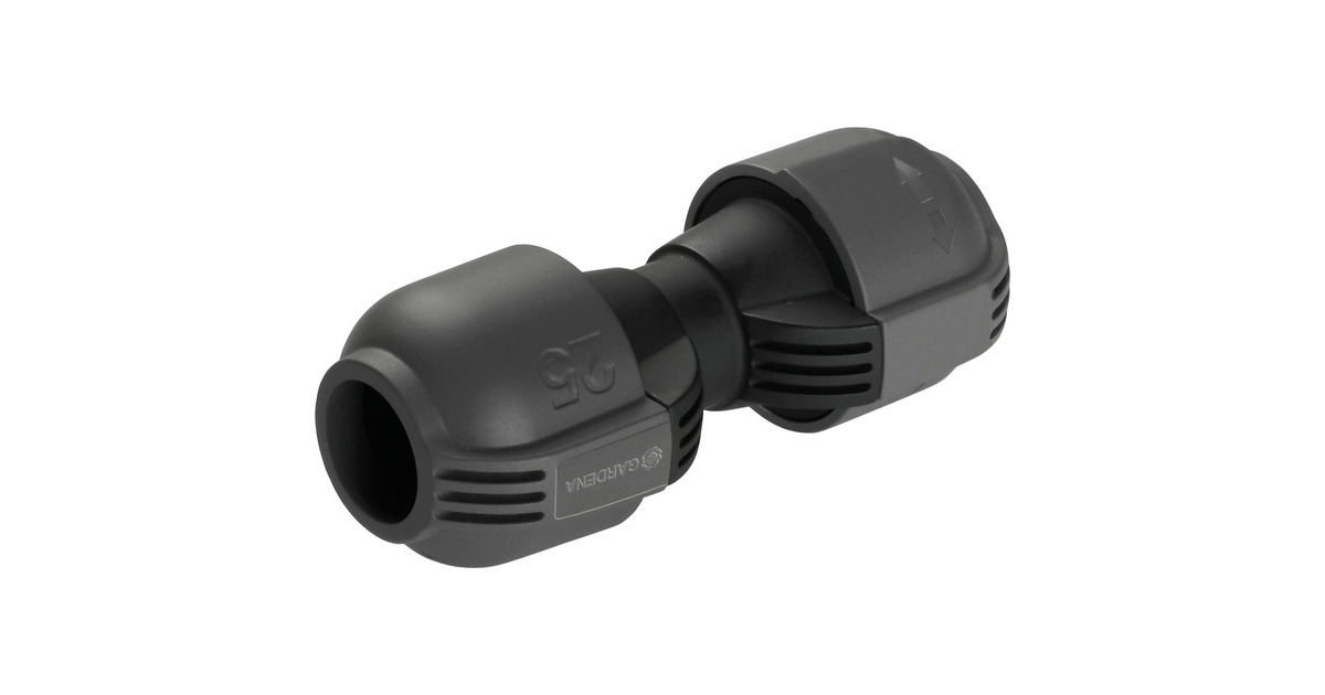 GARDENA Sprinklersystem Verbinder-Stück 25mm, Verbindung(grau/schwarz)