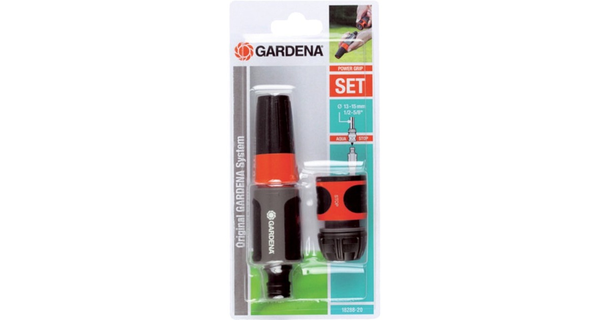 GARDENA Spritzen-Satz 13mm (1/2") Sb(grau/orange, mit Wasserstop)
