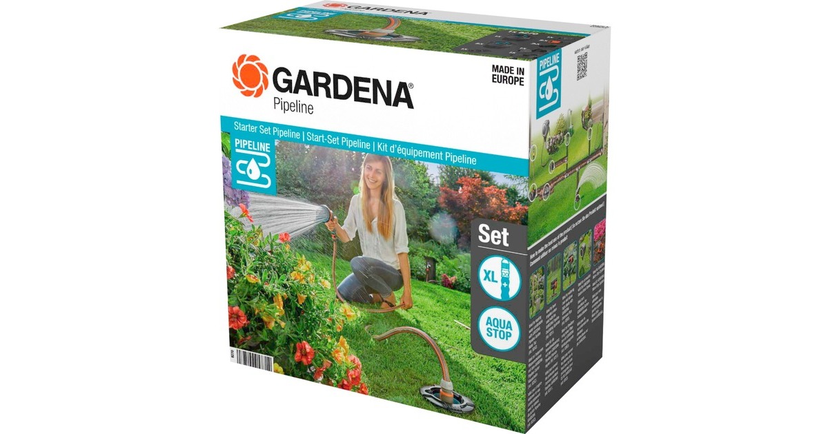 GARDENA Start-Set für Garten-Pipeline, Wasserhahn(mit 2 Wassersteckdosen)