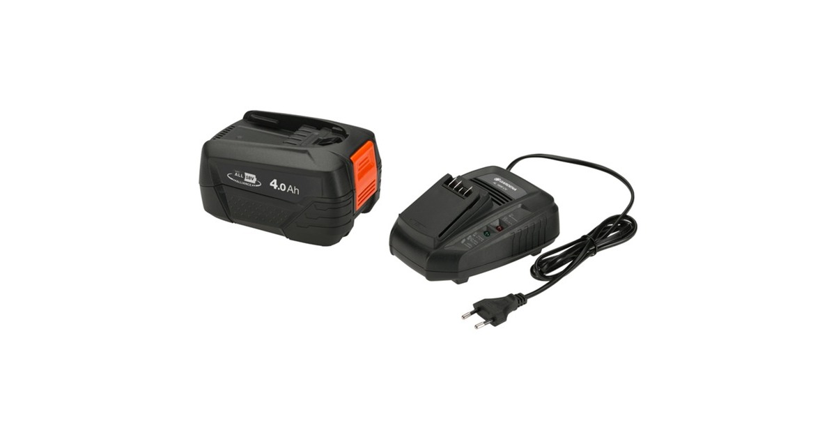GARDENA Starter-Kit P4A PBA 18V/72 4,0 Ah + AL 1830 CV, Set(Ladegerät + 1x Akku, POWER FOR ALL ALLIANCE) GARDENA Starter-Kit P4A PBA 18V/72 4,0 Ah + AL 1830 CV, Set(Ladegerät + 1x Akku, POWER FOR ALL ALLIANCE)