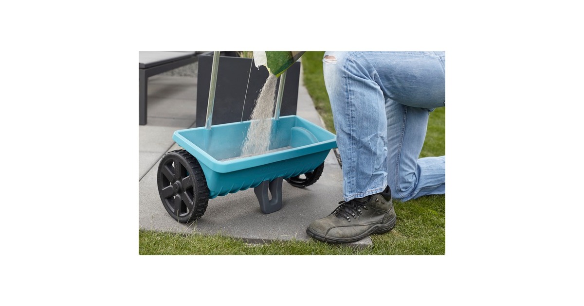 GARDENA Streuwagen L (432-20), Streugerät(türkis/schwarz)
