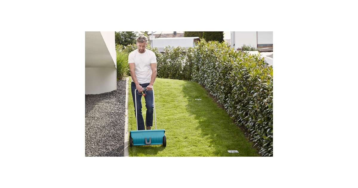 GARDENA Streuwagen L (432-20), Streugerät(türkis/schwarz)