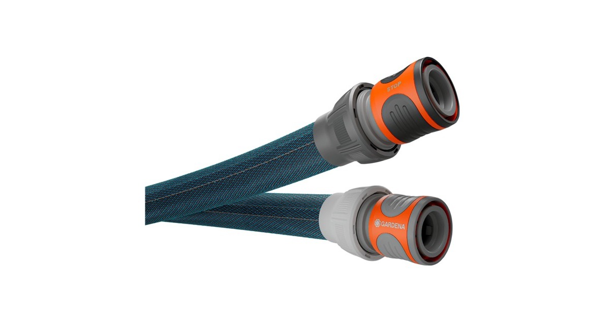 GARDENA Textilschlauch Liano Xtreme 3/4", 30 Meter(dunkelgrau/orange, Modell 2023)