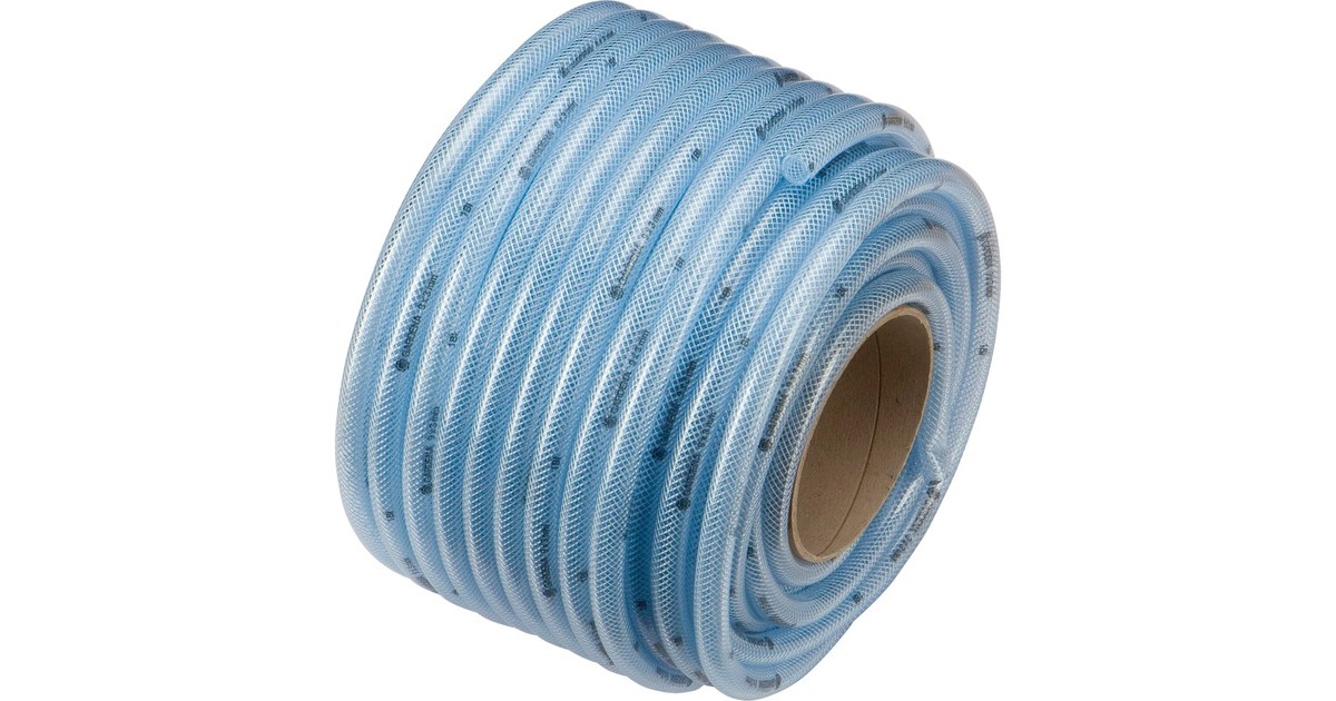 GARDENA Transparent-Schlauch mit Gewebe 9 x 3mm(transparent, 40 Meter)