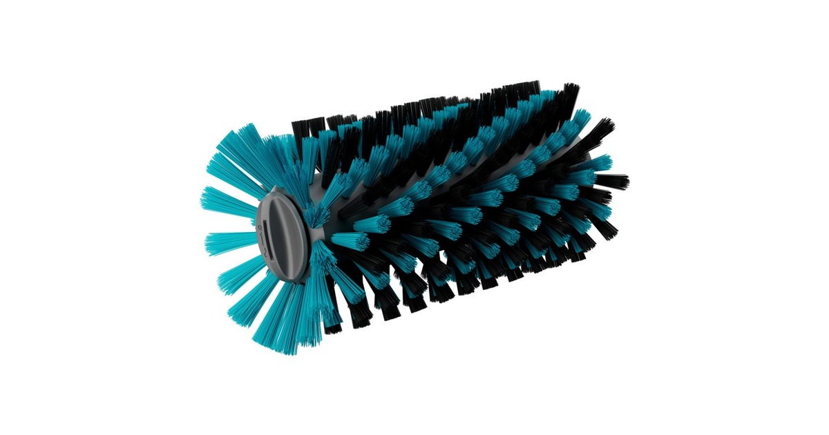 GARDENA Walzenbürste Medium, für Akku-Multi-Reiniger AquaBrush, Waschbürste(grau/türkis, für sensible Oberflächen)