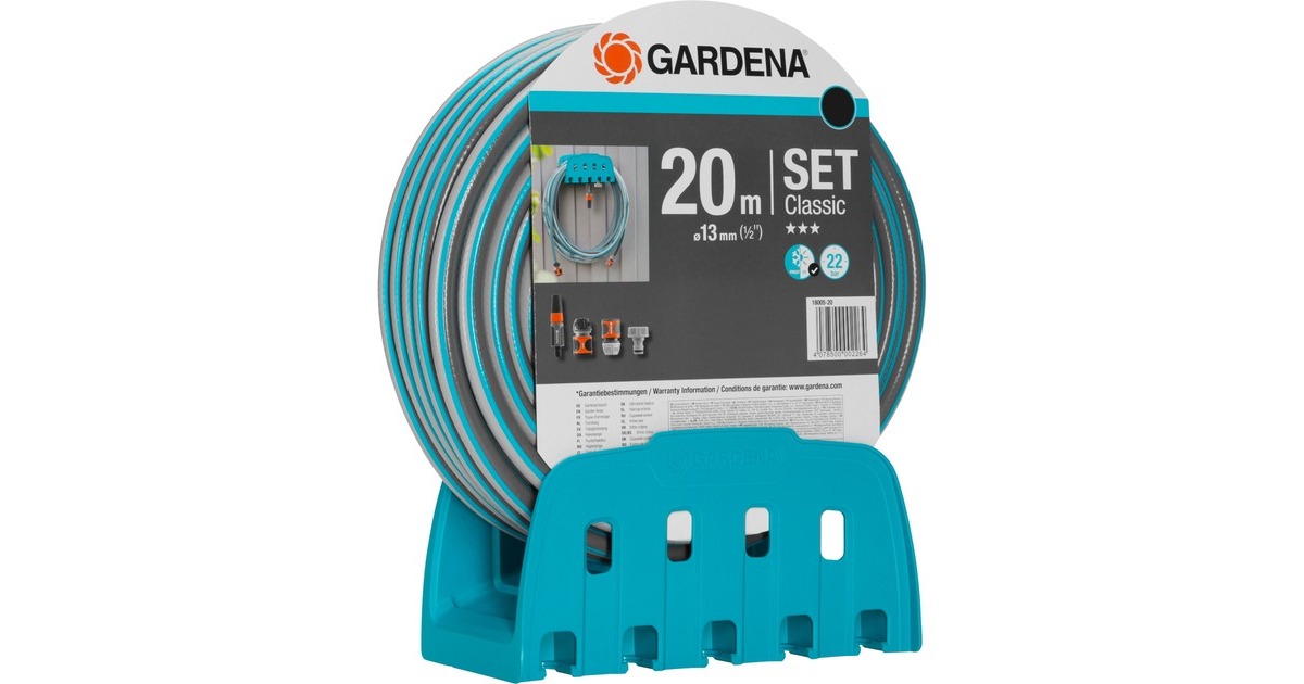 GARDENA Wandschlauchhalter mit Schlauch(20 Meter, mit Anschlüssen)