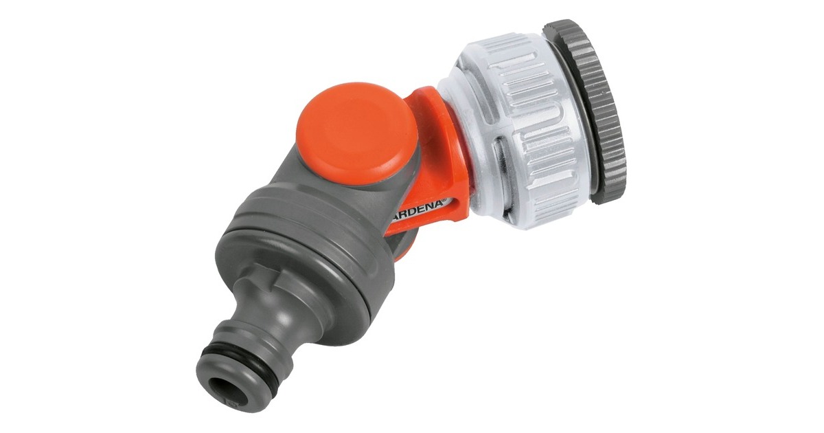 GARDENA Winkelhahnstückfür G 3/4", G 1“(grau/orange)