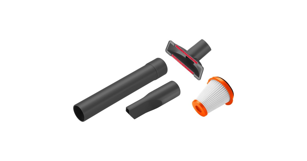 GARDENA Zubehör Set für Outdoor Handsauger EasyClean Li, Düse(schwarz, 4-teilig)