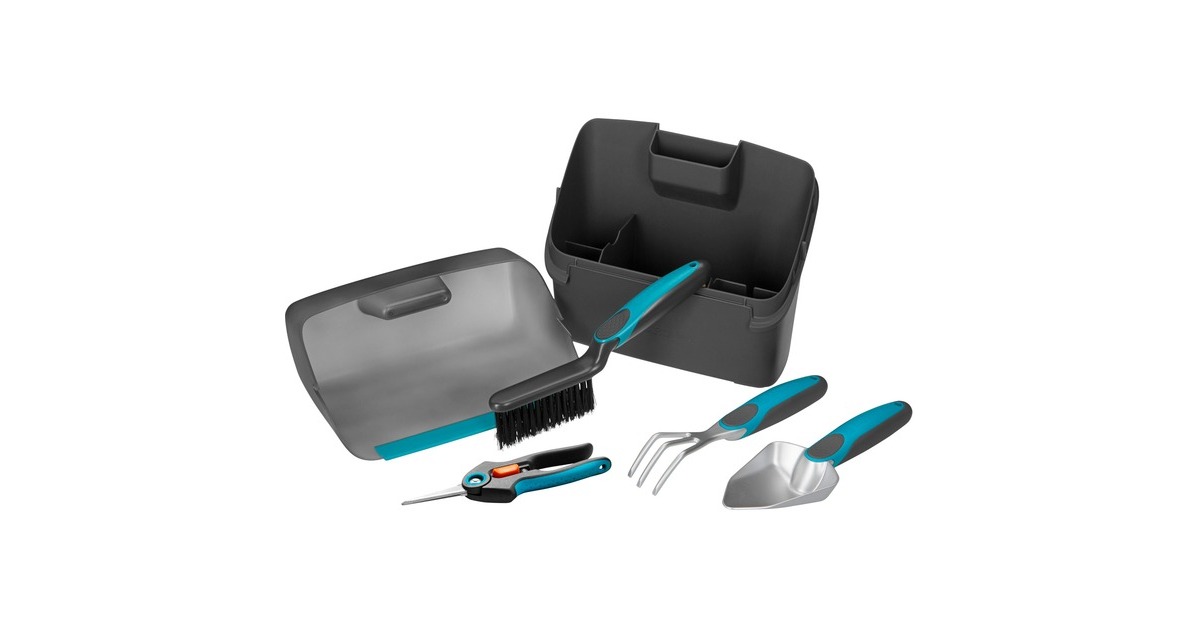 GARDENA city gardening Balkon-Box, Garten-Set(türkis/grau, 5-teilig)