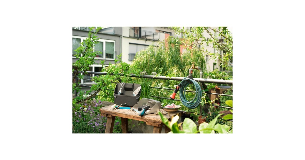 GARDENA city gardening Balkon-Box, Garten-Set(türkis/grau, 5-teilig)