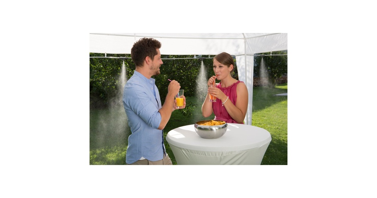 GARDENA city gardening Outdoor Sprühnebel Set automatic, Luftbefeuchter(hellgrau/dunkelgrau, mit Bewässerungssteuerung)