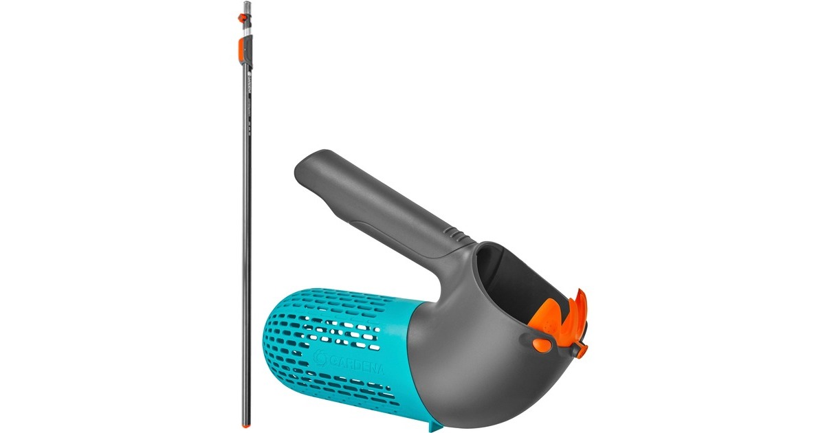 GARDENA combisystem Beerensammler - Set, Obstpflücker(schwarz/türkis, mit Teleskopstiel)
