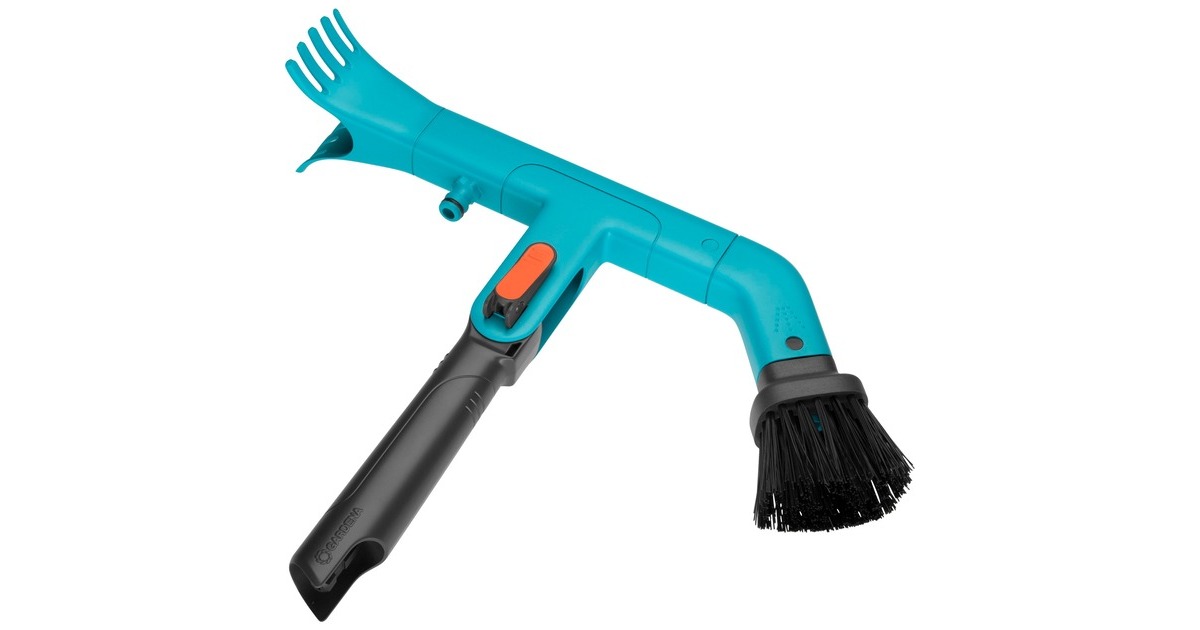 GARDENA combisystem Dachrinnenreiniger 3651-20, Besen(türkis/schwarz, ohne Stiel)