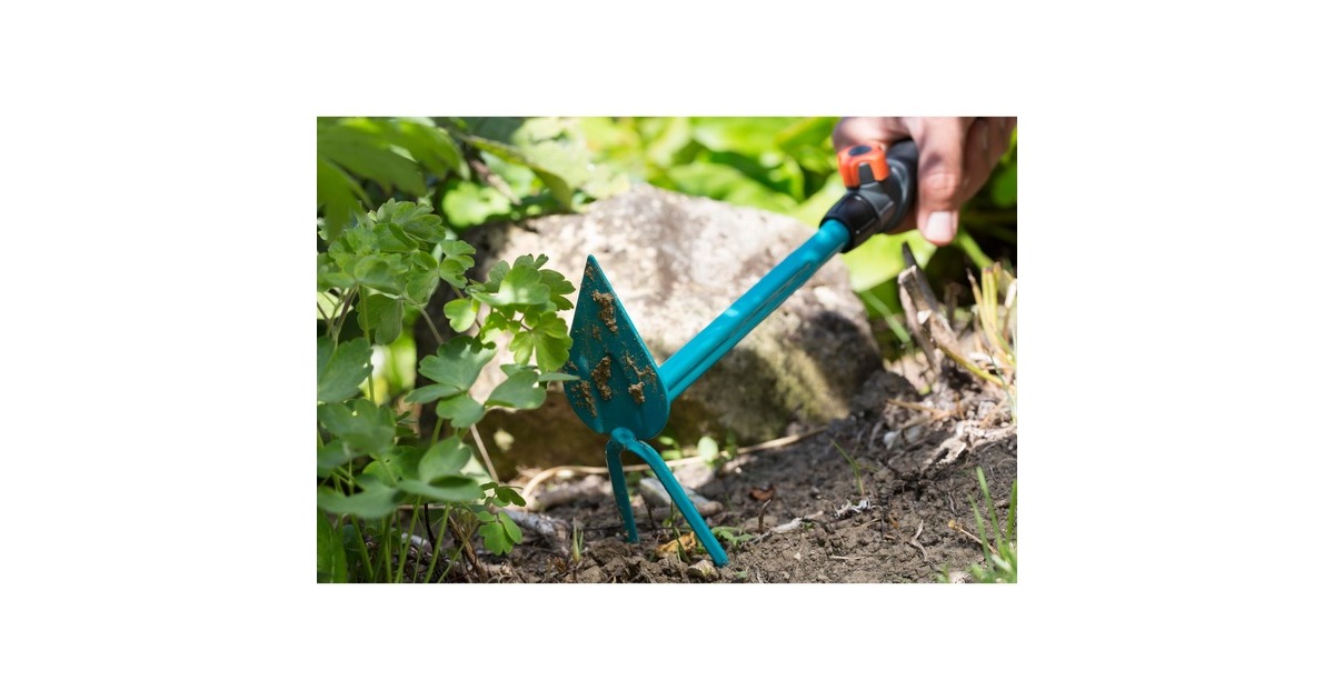 GARDENA combisystem-Kleinhäckchen, 2 Zinken, Hacke(türkis, 6cm)