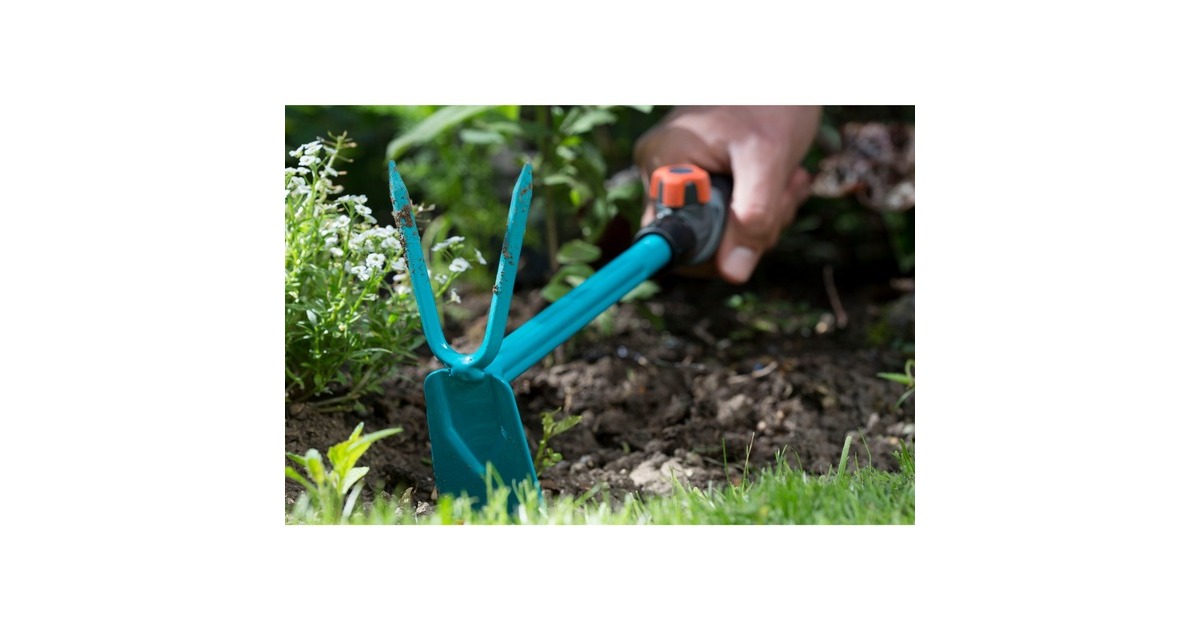 GARDENA combisystem-Kleinhäckchen, 2 Zinken, Hacke(türkis, 5cm)